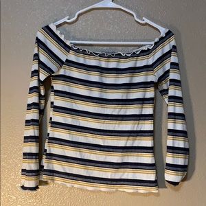 Long sleeve off the shoulder top